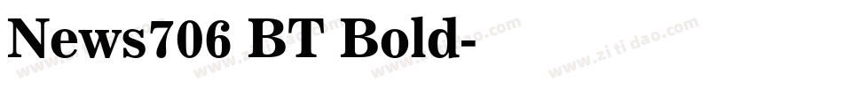 News706 BT Bold字体转换